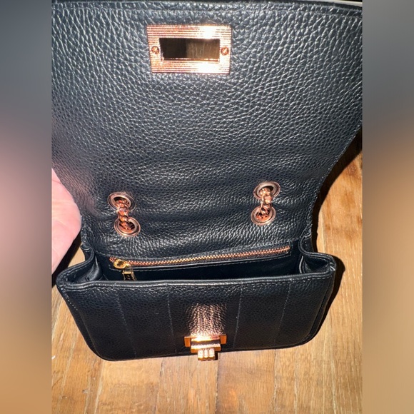 Black caviar leather rose gold hardware single flap designer bag by Virsa bag - Picture 5 of 10